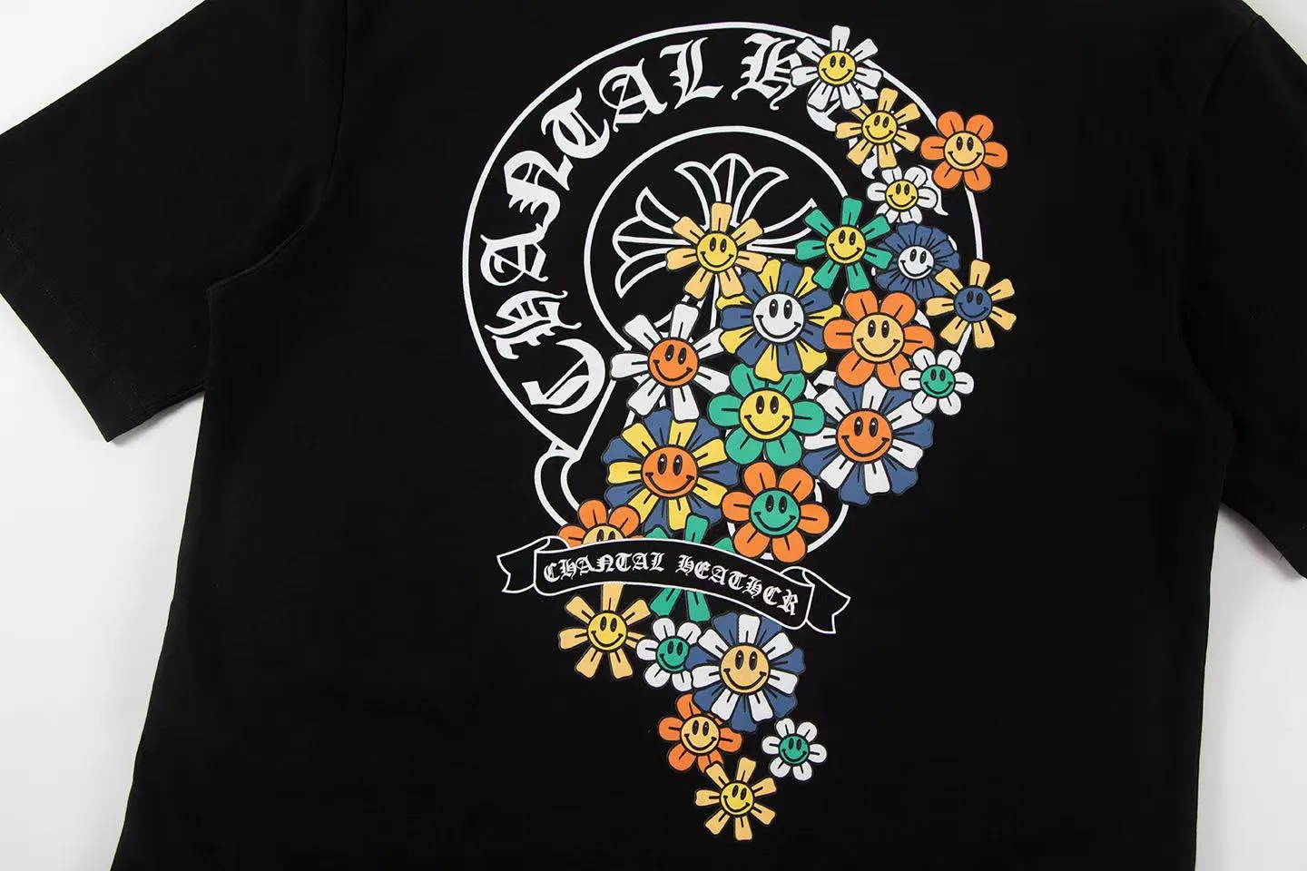 🅿️160 Style: 2025 new Croix Heart short-sleeved T-shirt Material: High version 300g double yarn combed cotton Size: S～XL Color: Black Style number: Z1013